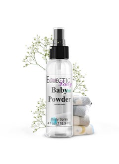 Eclectic Lady Body Spray for Women, 4 Oz Baby Powder Mist with Clean, Light & Gentle Fragrance, Long Lasting Perfume with Comforting Scent for Men & Women, Cologne with Soft, Subtle Aroma For Daily Use 