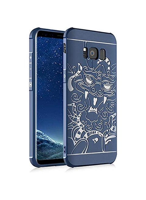 Samsung S8 Plus Silicone Dragon Cloud Mobile Phone case Matte Falling,Blue