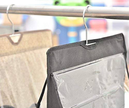 KIRFIZ KIRFIZ 6 Pocket Foldable Hanging Purse Handbag Organizer for Storage ladies women Large Clear hand bag storage organizerTransparent Purse Bag Collection Storage Holder Wardrobe - Image 3