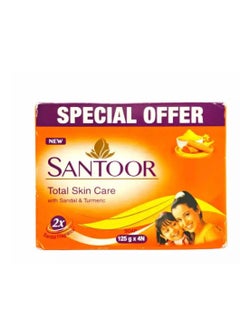 Santoor SANTOOR Total Skin Care with Sandal & Turmeric -4pcs 