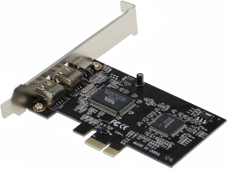 Sedna - PCIe (PCI Express) 3 Ports 1394A (Firewire) Adapter Card (VIA) (3E, 2X 6 Pin + 1 x 4 Pin External Port) with Low Profile Bracket - Image 2