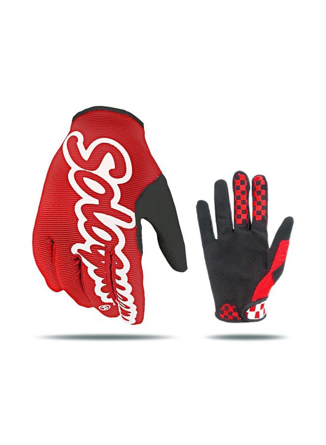SOLO QUEEN Sim-Racing Gloves for Simulator Steering Wheel Games and Karting Glove (red, L) - Image 1