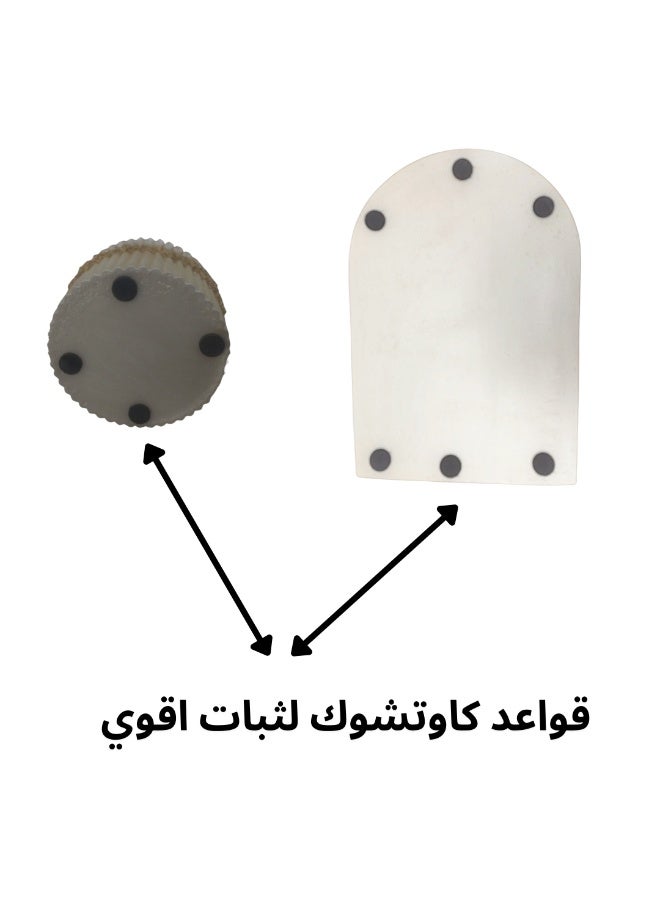 طقم ديكور منزلي من الماربيل شامبين يدوي - كوستر قوس قزح 31×22 - مزهرية دونات 14 سم - شمعة عطرية قهوة وفانيليا في بونبونيره كونكريت 65غ - تمثال المفكر 12.5 سم - سبحة 33 - ورود صناعية - هدية فاخرة للطاولة والاستقبال - Image 5