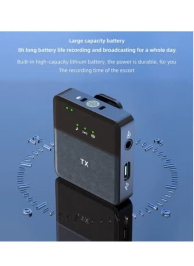 Tx - 3-in-1 Square Wireless Lavalier Microphone for iPhone, Android. Speaker, Camera – 10-Hour Battery, Mini Microphone with Noise Reduction for Video Recording, Vlogging, YouTube, TikTok – SX31 Single Mic - Image 1