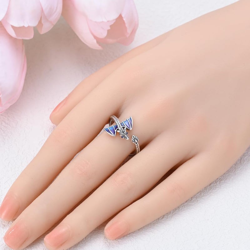 Parmuz 925 Sterling Silver Adjustable Ring for Woman Stackable Open Lucky Butterfly Star Moon Twisted Knuckle Ring Eternity Bands Dainty CZ Statement Engagement - Image 5