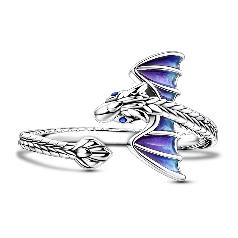 Parmuz 925 Sterling Silver Adjustable Ring for Woman Stackable Open Lucky Butterfly Star Moon Twisted Knuckle Ring Eternity Bands Dainty CZ Statement Engagement - Image 3