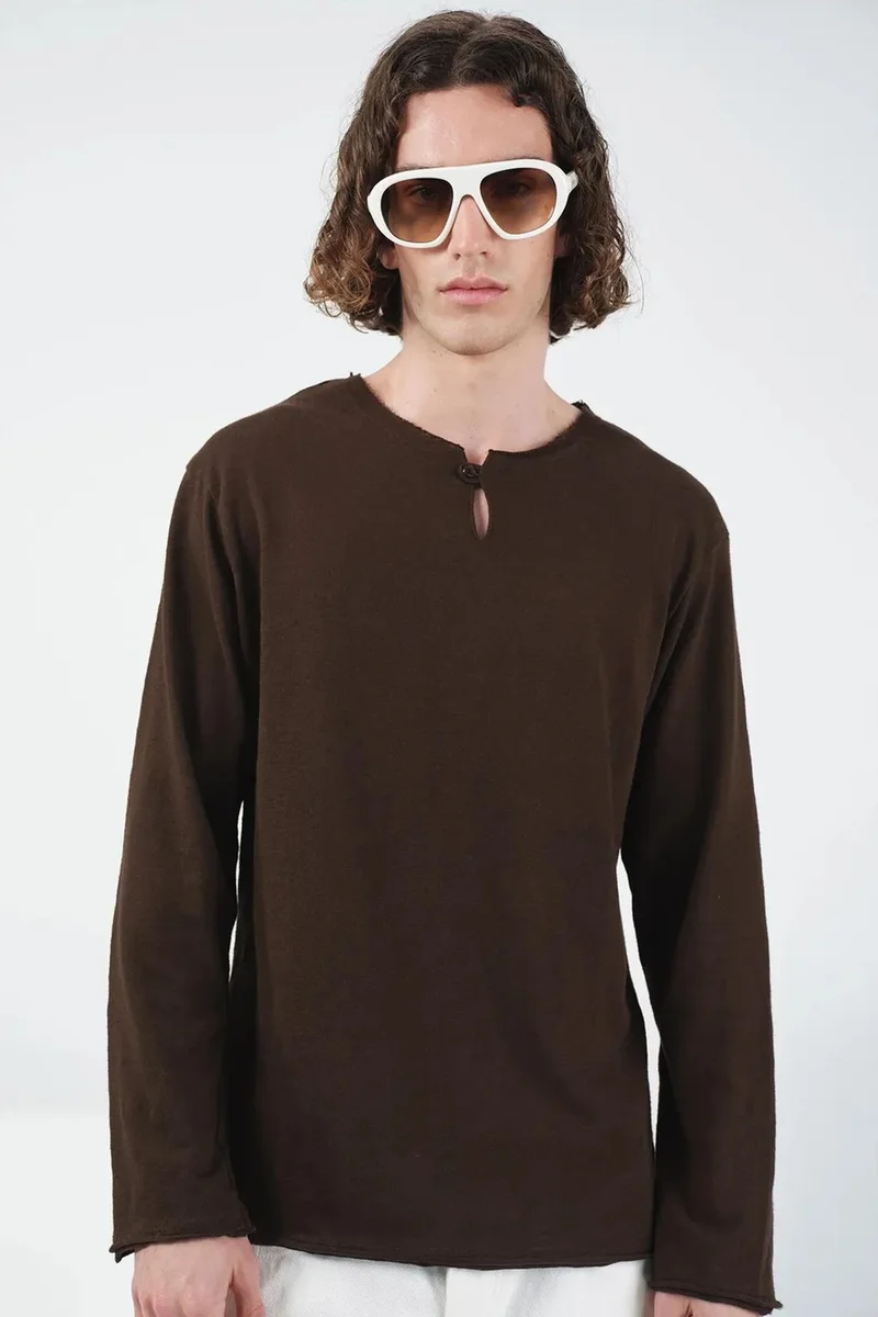 GIESTO Men's Cotton Crew Neck Long Sleeve T-Shirt