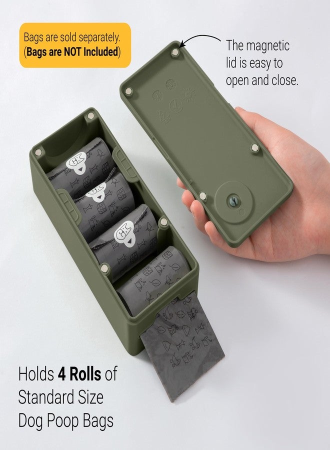 موزع أكياس فضلات الكلاب من SVD.PET، محطة توزيع أكياس فضلات الحيوانات الأليفة للاستخدام الداخلي والخارجي، يُثبت على الحائط أو يُعلق بحزام. غطاء مغناطيسي سهل التعبئة (لون أخضر عسكري، الموزع فقط). - Image 2