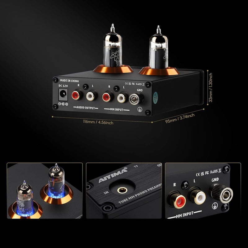 AIYIMA مضخم الصوت الأنبوبي T3 HiFi MM لمشغل الأسطوانات - Image 2