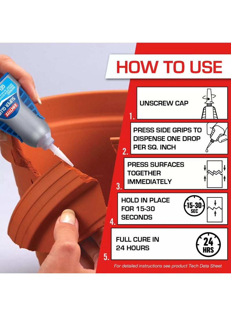 Loctite Loctite 1364076 Super Glue Easy Squeeze Gel, .14 oz, Super Glue Liquid  - Image 2