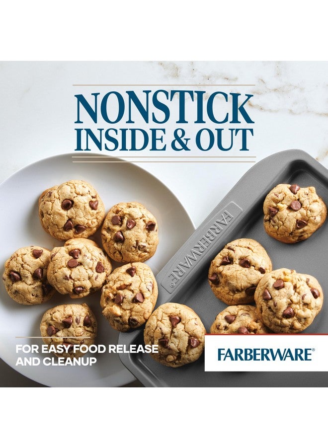Farberware Nonstick Bakeware Set, Nonstick Cookie Sheets / Baking Sheets - 2 Piece, Gray - Image 4
