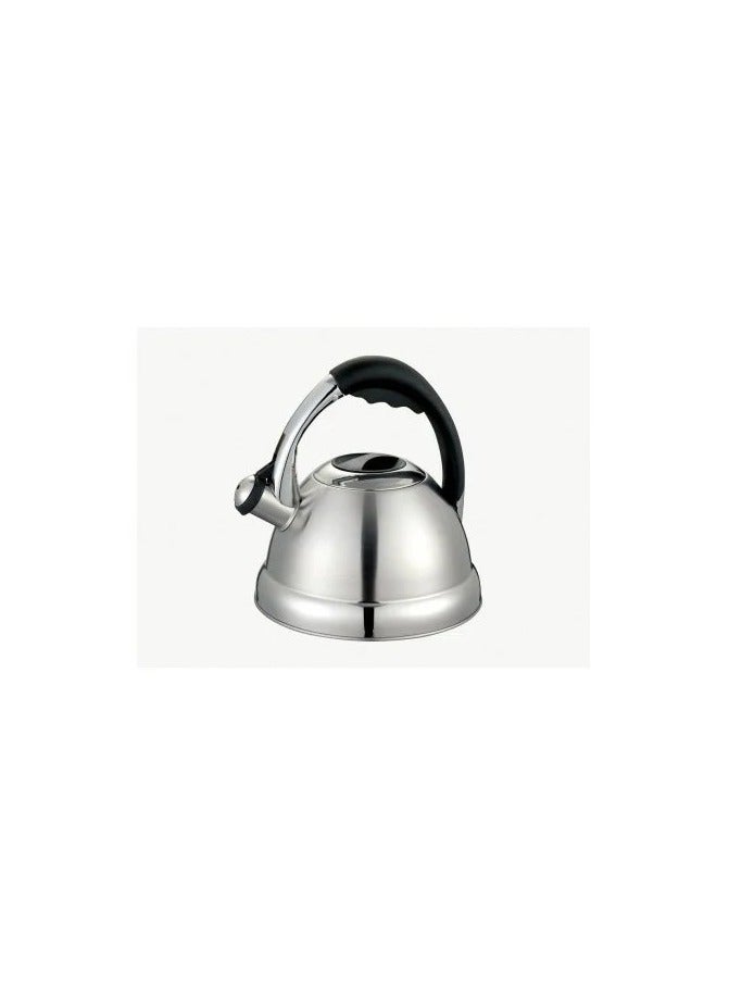 Whistle Tea Kettle 3L Stainless Steel with Encapsulated Bottom Whistle Kettle Stovetop Kettle Durable and Versatile: The stainless steel body with aluminum base allows for use on any stovetop. The lid ring on the pot makes a sound when the water boils, reminding you that the job is done. Add a charming vintage touch to your kitchen with this elegant kettle, complete with a hot spout. Oversized spout, pouring/injecting water solves the problem. 3-ply composite bottom for faster heat collection and more efficient heat collection Stylish Design: Shiny stainless steel details, this is a modern touch that fits into any kitchen. - Image 1