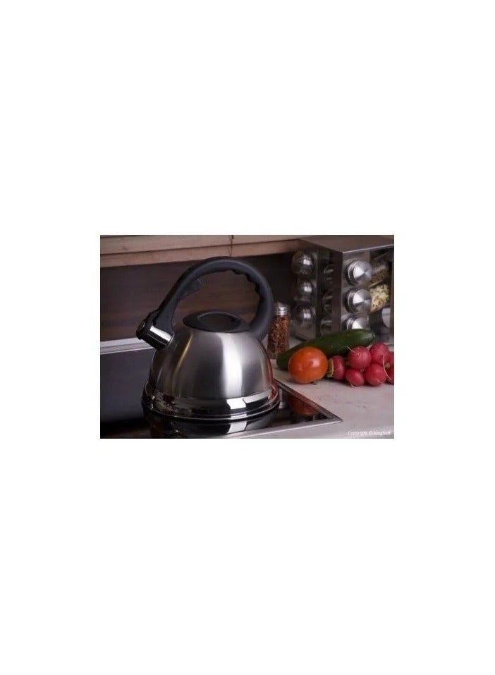 Whistle Tea Kettle 3L Stainless Steel with Encapsulated Bottom Whistle Kettle Stovetop Kettle Durable and Versatile: The stainless steel body with aluminum base allows for use on any stovetop. The lid ring on the pot makes a sound when the water boils, reminding you that the job is done. Add a charming vintage touch to your kitchen with this elegant kettle, complete with a hot spout. Oversized spout, pouring/injecting water solves the problem. 3-ply composite bottom for faster heat collection and more efficient heat collection Stylish Design: Shiny stainless steel details, this is a modern touch that fits into any kitchen. - Image 2