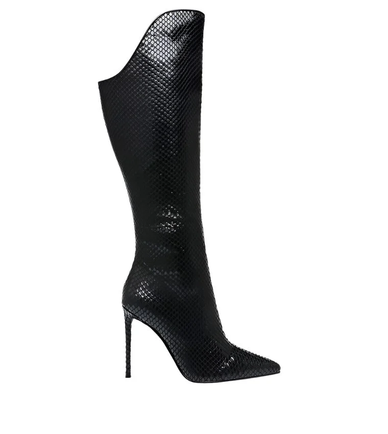 STEVE MADDEN Steve madden va-boom black snake women's boots