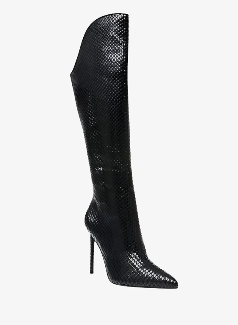 Steve madden va-boom black snake women's boots