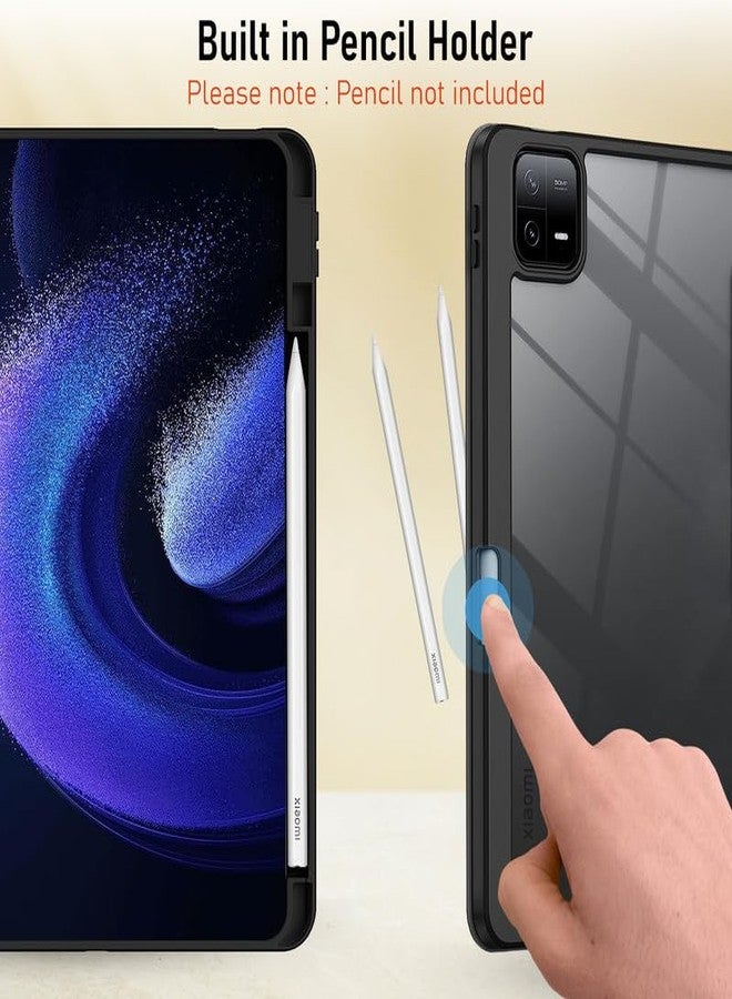 Robustrion Cover for Xiaomi Mi Pad 6 Cover Case 11 inch Hybrid Flip Stand Cover Case with Pen/Pencil Holder for Xiaomi Mi Pad 6 11 inch [Auto Sleep Wake Support] - Black - Image 5