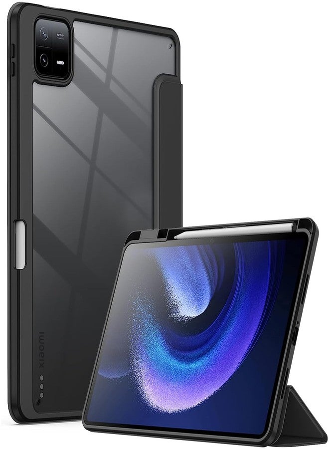 Robustrion Cover for Xiaomi Mi Pad 6 Cover Case 11 inch Hybrid Flip Stand Cover Case with Pen/Pencil Holder for Xiaomi Mi Pad 6 11 inch [Auto Sleep Wake Support] - Black - Image 1