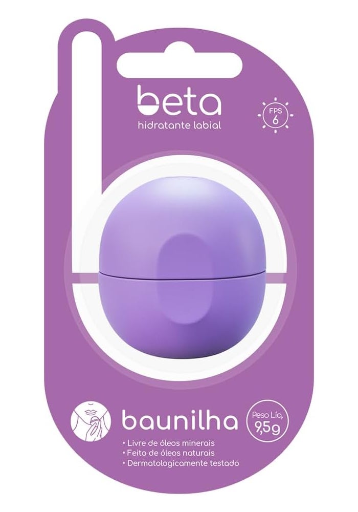 Beta Lip Moisturizer Baunilha 0.34oz - Deep Hydration with Vanilla Aroma and SPF - Image 1