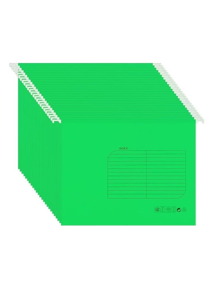 Amest Suspension Files A4 (25 Pack,Green), Suspension Files with Tabs and Card Inserts for Filing Cabinet,Hanging Filing Folders Filing Cabinet Folders - Image 2