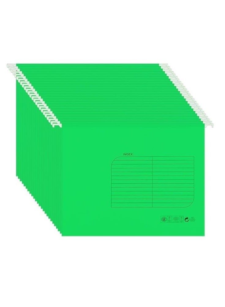 Amest Suspension Files A4 (25 Pack,Green), Suspension Files with Tabs and Card Inserts for Filing Cabinet,Hanging Filing Folders Filing Cabinet Folders - Image 3