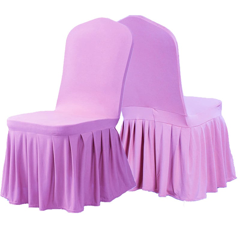 Dimatic Dimatic Dining Room Chair Covers Set of 4  Stretch Parsons Slipcovers with Skirt Super Fit Spandex Chair Seat Protector Cover for Dining Room  Hotel  Ceremony (Lavender) - Image 4