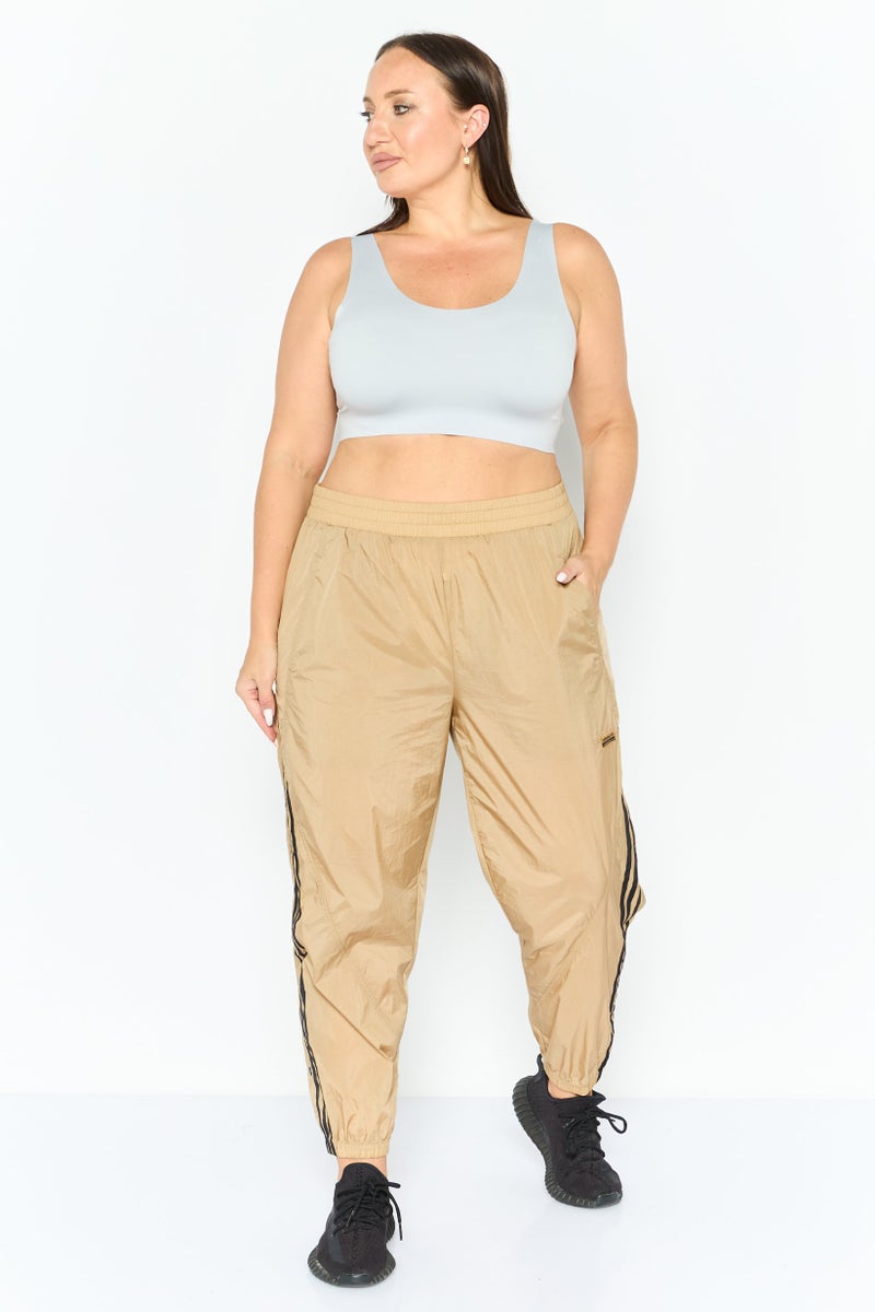 adidas Originals Women Plus Size Sportswear Fit Training Track Pants, Tan  - Image 4