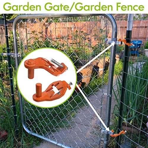 Foozet T-Post Gate Hinge Pins - Heavy Duty Gate Hanger, Hang a gate from a Metal T Post, Steel Gate Hinges Target Hanger for Farm Gate, Garden & Backyard Gate, Easy to Install (Patent) - Image 5
