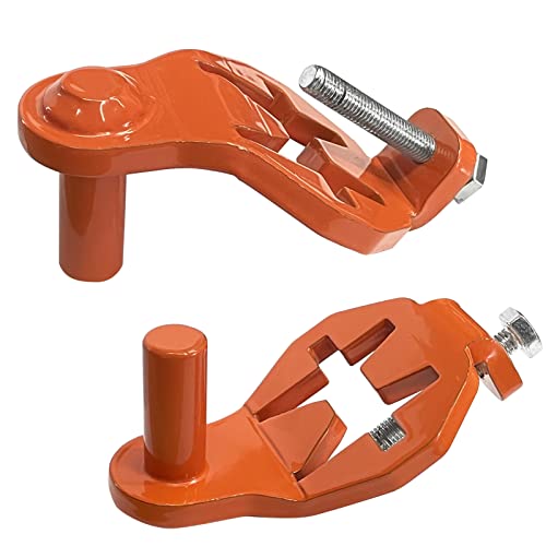 Foozet T-Post Gate Hinge Pins - Heavy Duty Gate Hanger, Hang a gate from a Metal T Post, Steel Gate Hinges Target Hanger for Farm Gate, Garden & Backyard Gate, Easy to Install (Patent) - Image 1