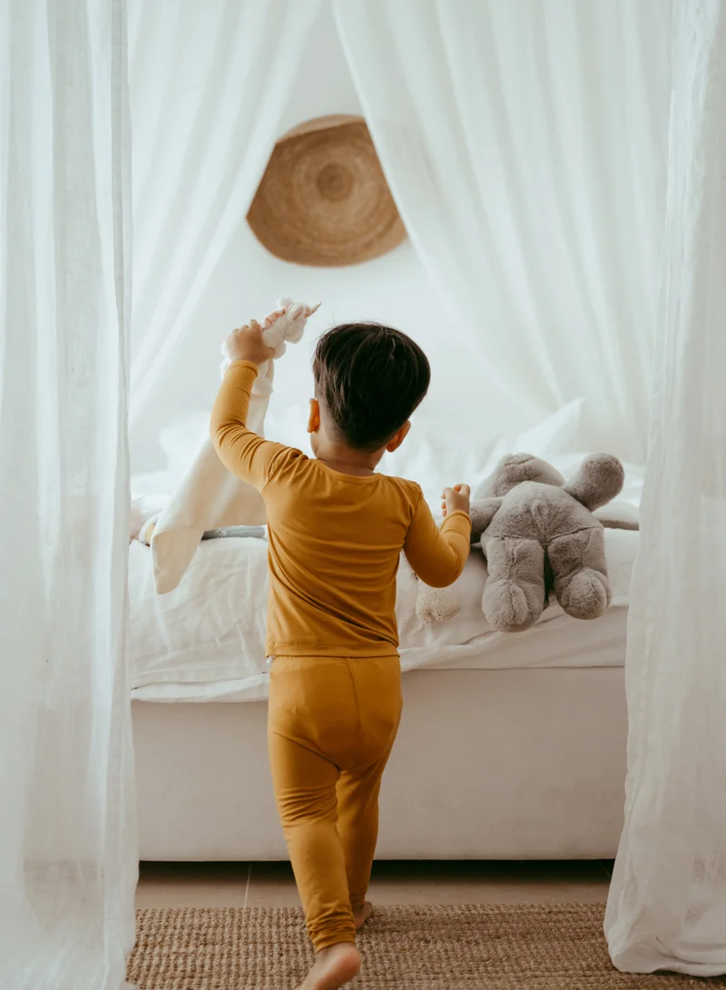 أنفي بيبي Bamboo Spandex Pajama 2T- Mustard