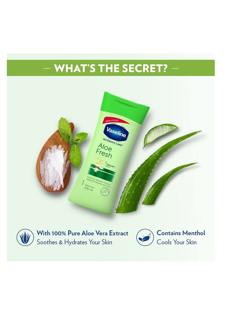 Vaseline Intensive Care Aloe Fresh Body Lotion - Image 3