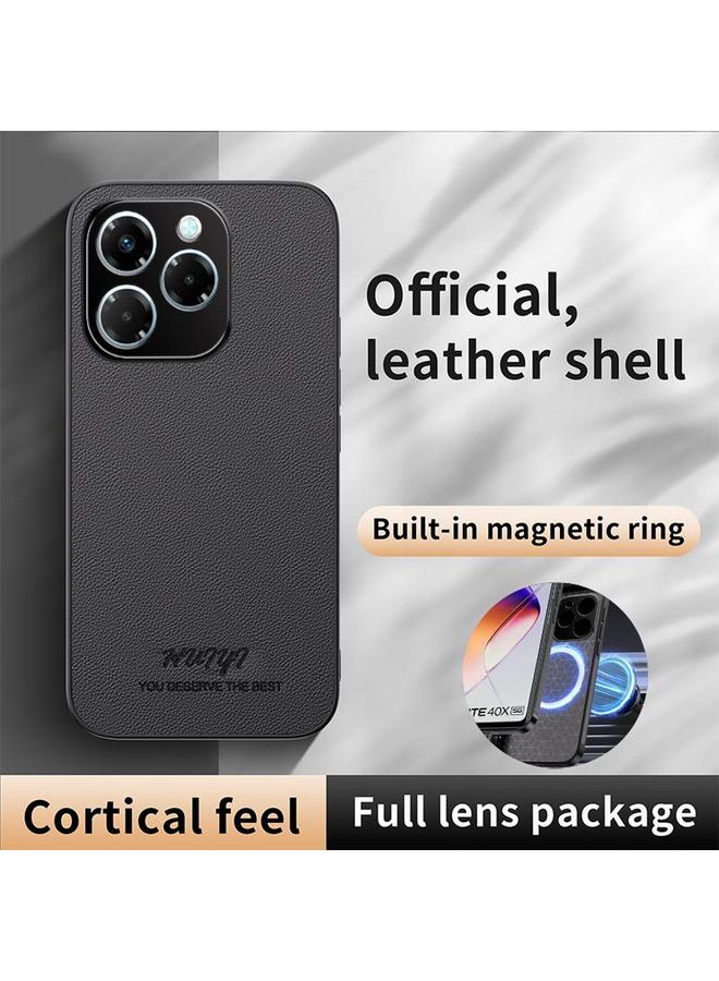 اس-توب جراب هاتف مغناطيسي من الجلد من HUIYI لهاتف Infinix Note 40X 5G - Image 2