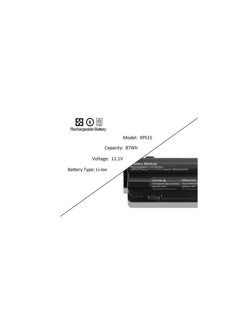 Terabyte بطارية متوافقة مع ديل XPS 15 XPS 17 15 14 L702X L701X L502X L501X L401X 312-1123 312-1127 R4CN5 8PGNG J70w7 JWPHF PHP 09E P09E001 P09E002 P11F P11F001 - Image 2