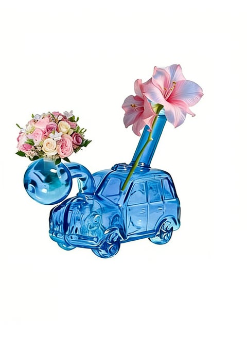 Home Decorative Beautiful Glass Car, Can Use for Vase and Small Oil Lamp