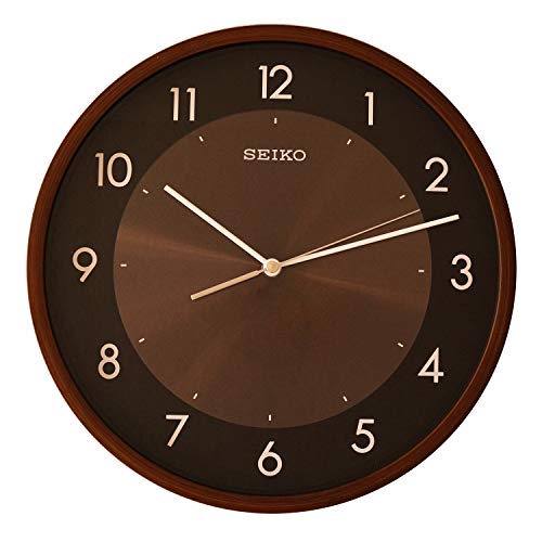 Seiko Plastic case Wall Clock (QXA615ZN, Brown, 30 cm x 30 cm x 4.5 cm) - Image 1