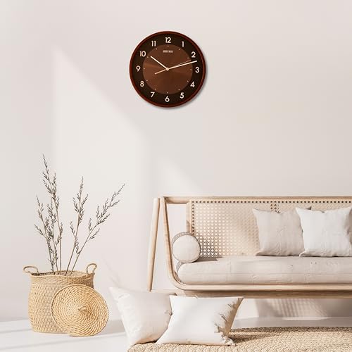 Seiko Plastic case Wall Clock (QXA615ZN, Brown, 30 cm x 30 cm x 4.5 cm) - Image 2