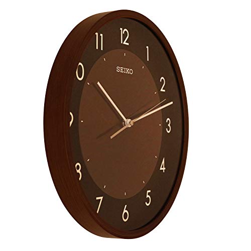 Seiko Plastic case Wall Clock (QXA615ZN, Brown, 30 cm x 30 cm x 4.5 cm) - Image 3