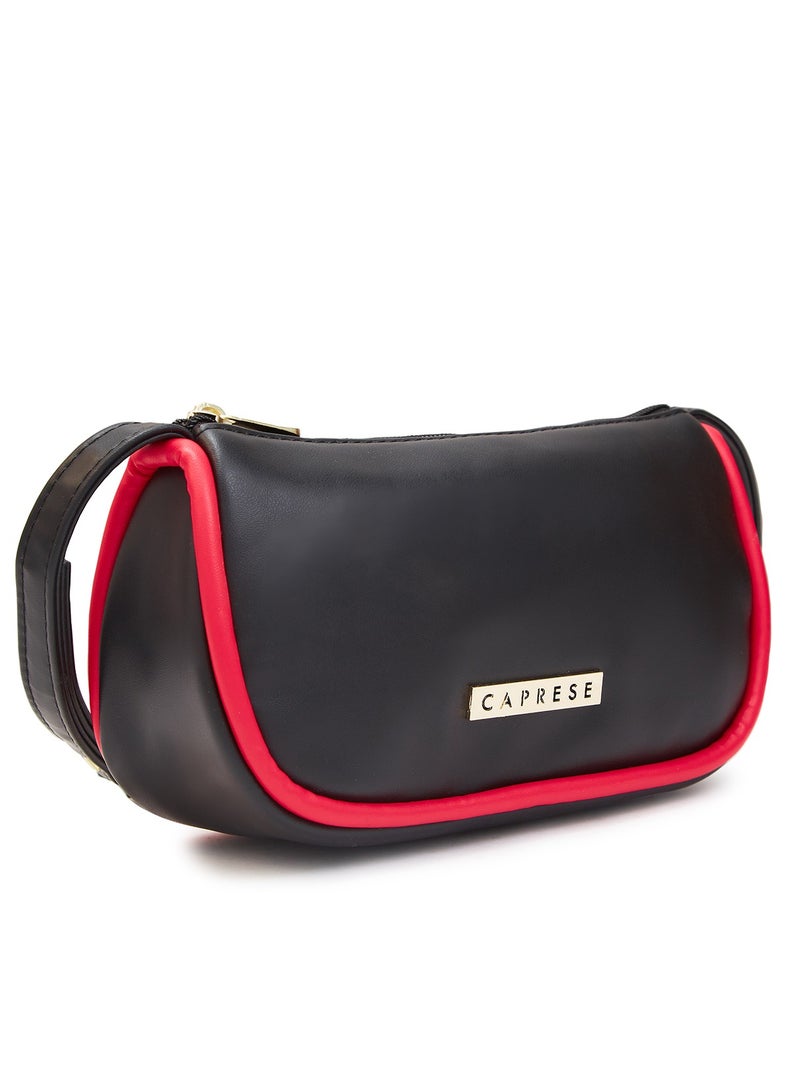 كابريسي جرايسي حقيبة يد من الجلد الصناعي الأسود الصلب متوسطة الحجم - Image 4