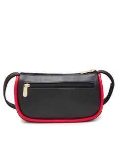 CAPRESE Caprese Gracie Solid Black Faux Leather Medium Baguette Handbag  - Image 3