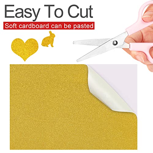 OLIREXD Glitter Cardstock Paper,20 Sheets Glitter Adhesive Glitter Cardstock Paper Pack A4 Self-Adhesive Sticky 8.2 x 11.6 inches Glitter Sticker Paper for Craft DIY (Mixed Color) - Image 4