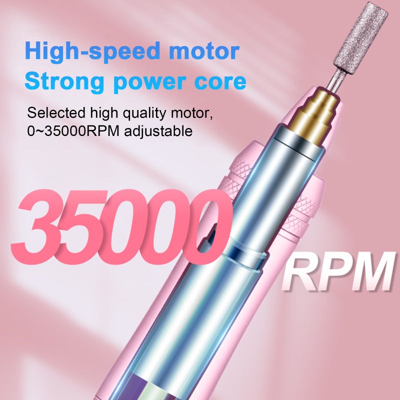 USB Portable Nail Polishers 35000 RPM Electric Nail Polisher Nail Polish Dead Skin Remover - Image 3