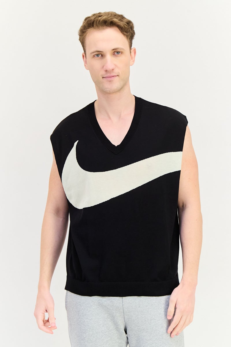 Nike سترة رياضية للرجال بلا أكمام، خارجية، سوداء - Image 1