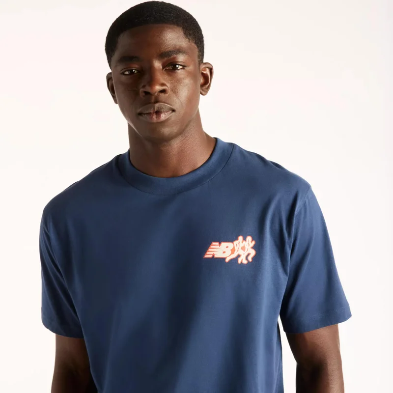 New Balance NB Navy Men's Sticker Pack T-Shirt for Men | Best Price UAE