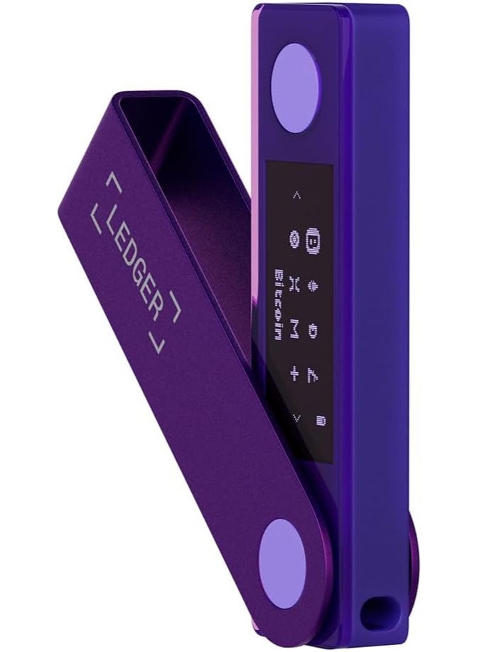 Ledger Nano X Crypto Hardware Wallet Bluetooth USB-C Secure Crypto Wallet Supports 5500+ Coins & NFTs Amethyst Purple - Image 1