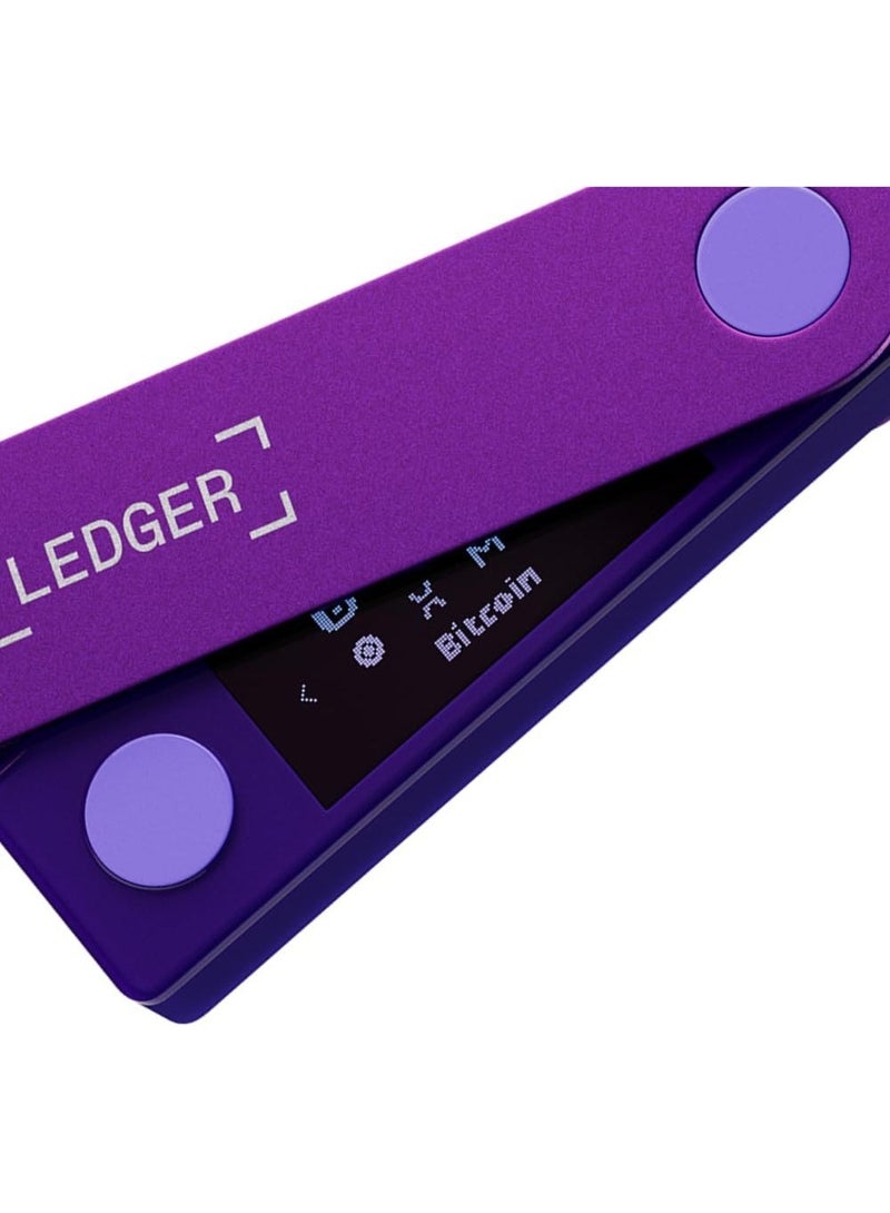 Ledger Nano X Crypto Hardware Wallet Bluetooth USB-C Secure Crypto Wallet Supports 5500+ Coins & NFTs Amethyst Purple - Image 4