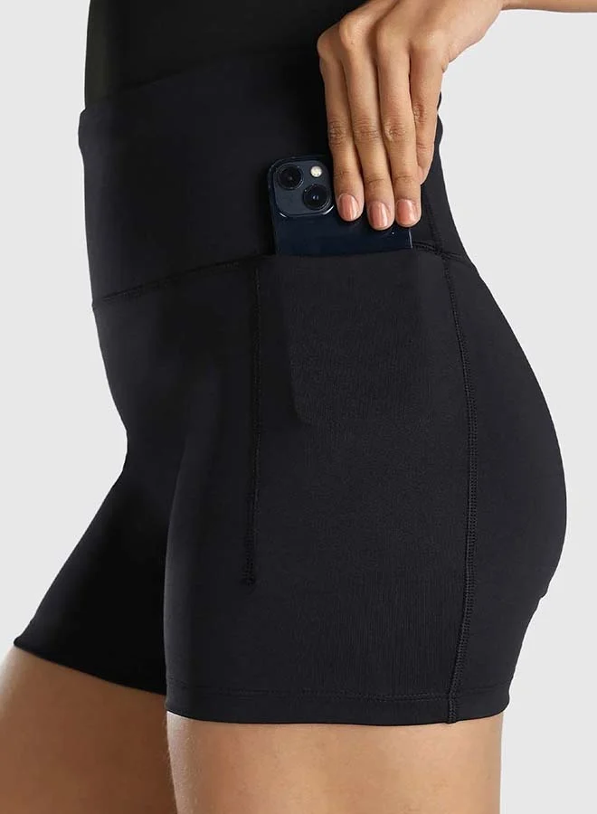 Musclemind Black Women's Biker Shorts 5 Inch for Women | Best Price UAE