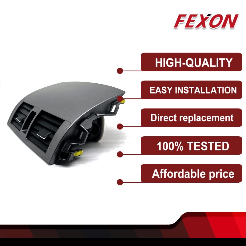 FEXON Center Dash A/C Outlet Air Vent Panel Compatible with Toyota Corolla 2008 2009 2010 2012 2013 Replaces 55663-02060 - Image 2