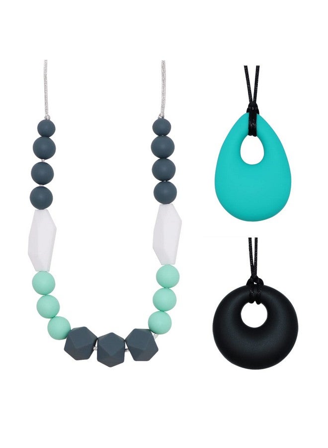 Flyaway Sensory Chew Necklaces For Boys Girls, Silicone Chewy Necklace Sensory Toys For Kids With Autism Anxiety Adhd Spd, Sensory Chew Toys Reduce Chewing Biting Fidgeting For Adult Chewer - Image 1