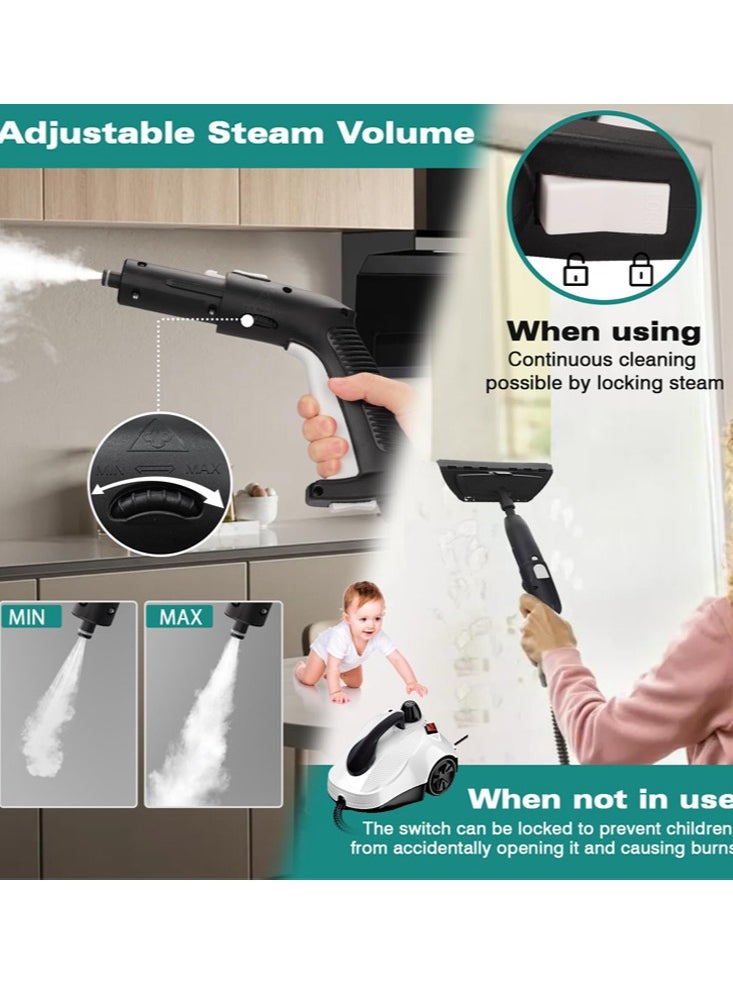 Joshberg Steam Cleaner, Steam Mop with 17 Accessories, Powerful Multipurpose Portable Steamer for Cleaning to Remove Grime, Grease, for Multi-Surface Floors, Heavy Duty Canister Steamer  - Image 4