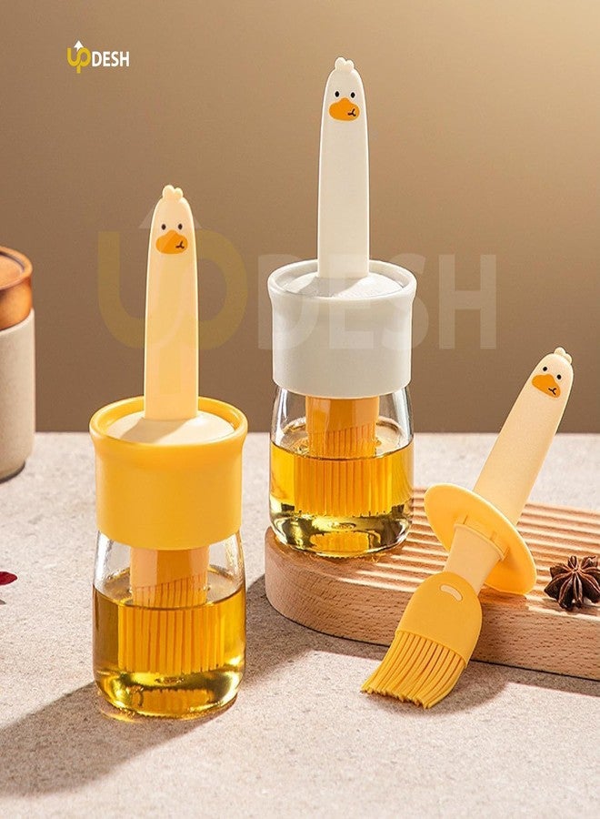UPDESH Oil Bottle Silicone Brush and high Temperature Resistant Oil Bottle Integrated Barbecue Cooking Utensils Home&Kitchen.(pack-2) - Image 2