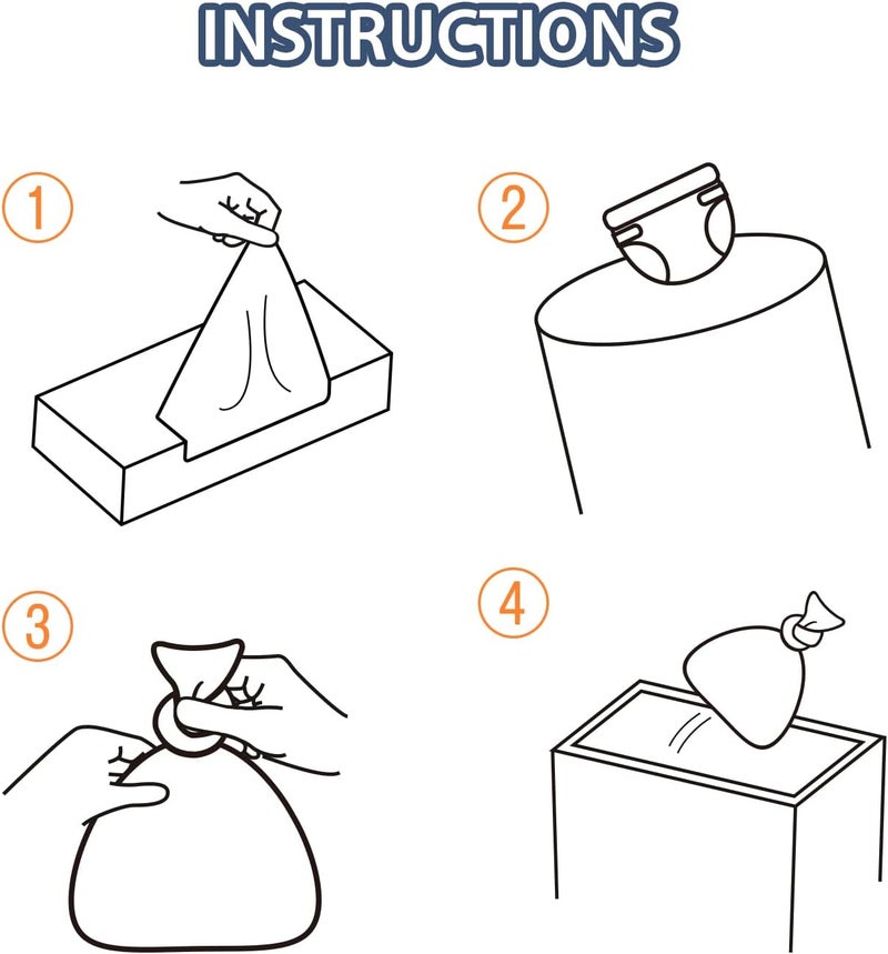 Deefre Odor Sealing Disposable Diaper Bags XS300 Count Diaper Sacks Scented Diaper Trash Bags Large Capacity Diaper Disposal or Pet Waste Bags - Image 4